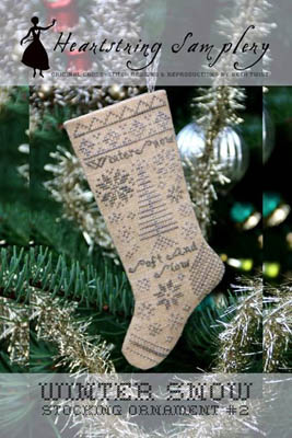 Winter Snow Stocking Ornament-Heartstring Samplery-