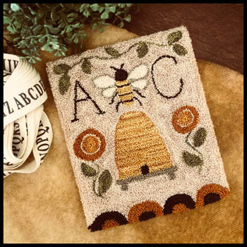 Bee Garden Punchneedle-Little House Needleworks-