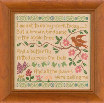 Brown Bird Sampler-Elizabeth's Designs-