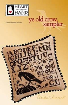 Ye Old Crow Sampler (w/ emb)-Heart In Hand Needleart-