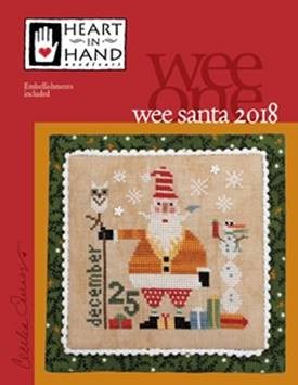 Wee Santa 2018 (w/ emb)-Heart In Hand Needleart-