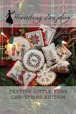 Festive Little Fobs 10-Christmas Edition-Heartstring Samplery-