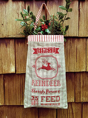 Reindeer Feed Sack-Carriage House Samplings-