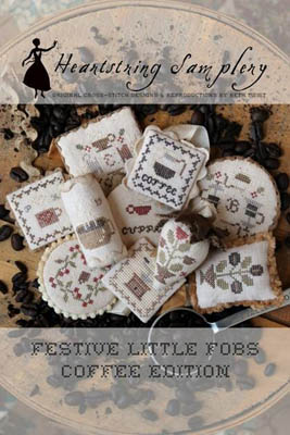 Festive Little Fobs 12-Coffee Edition-Heartstring Samplery-