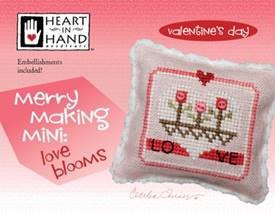 Merry Making Mini-Love Blooms (w/ emb)-Heart In Hand Needleart-