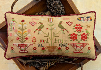 S.L. 1862 Small Sampler-Lila's Studio-