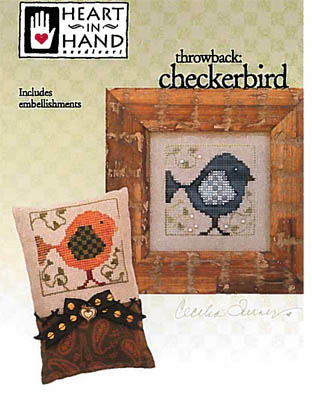 Checkerbird (w/ emb)-Heart In Hand Needleart-