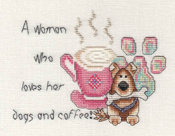 Woman Who Loves Her Dogs And Coffee-MarNic Designs-