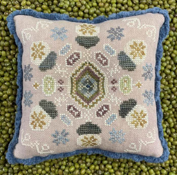 Winter Acorns-Blue Flower-