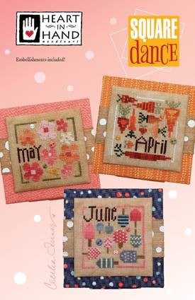 Square Dance (April-June) (w/ emb)-Heart In Hand Needleart-