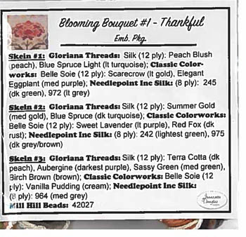 Blooming Bouquets #1 Thankful Emb. Pack-Jeannette Douglas Designs-