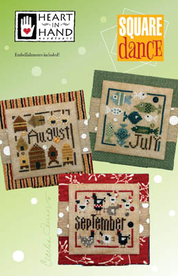 Square Dance (July-Sept) (w/ emb)-Heart In Hand Needleart-