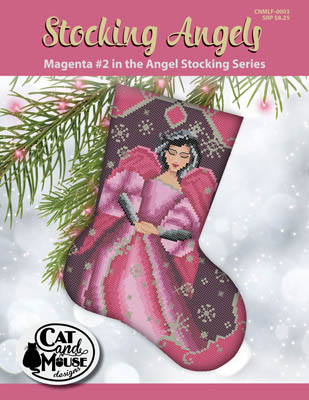 Stocking Angel #2-Magenta In The Angel-Cat And Mouse Designs-