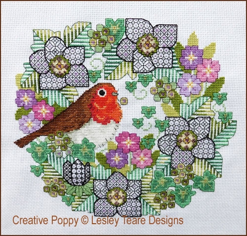 Blackwork Flowers With Robin-Lesley Teare-