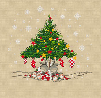 Christmas Bunnies Tree-Les Petites Croix De Lucie-