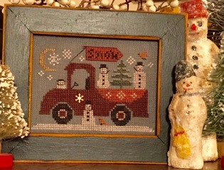 Traveling Snowmen Truck-Homespun Elegance-