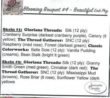 Blooming Bouquets #4 Beautiful Emb.-Jeannette Douglas Designs-