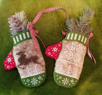 Reindeer In Flight Mittens-Blackberry Lane Designs-