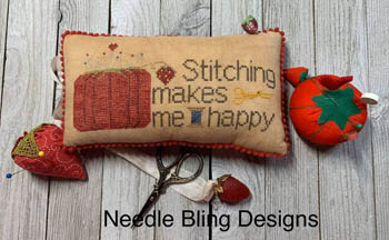 Stitching Makes Me Happy-Needle Bling Designs-