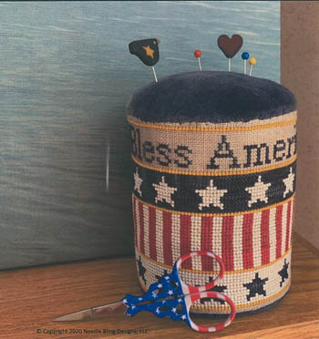 Americana Drum Pin Keep-Needle Bling Designs-