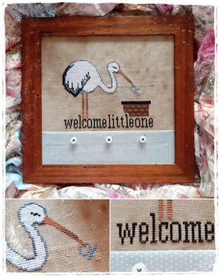 Welcome Little One (includes gold thread)-Fairy Wool In The Wood-