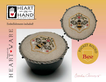 Pocket Round-Bee-Heart In Hand Needleart-