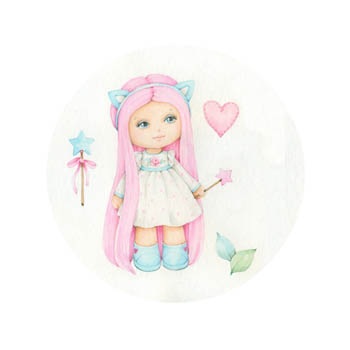 Kimmy Magnet (Girl with Cat Ears)-Les Petites Croix De Lucie-