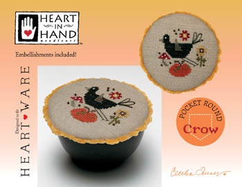 Pocket Round-Crow-Heart In Hand Needleart-