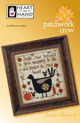 Patchwork Crow-Heart In Hand Needleart-