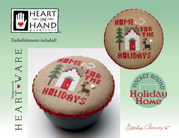 Holiday Home (w/ emb)-Heart In Hand Needleart-