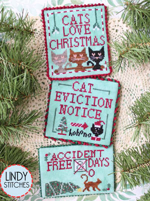 Cats Love Christmas-Lindy Stitches-