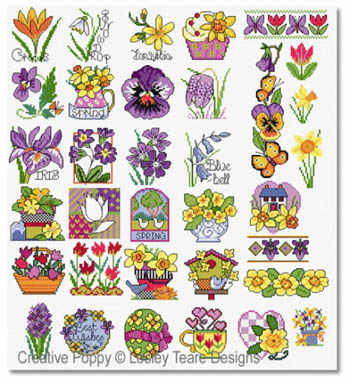 Spring Flower Motifs-Lesley Teare-