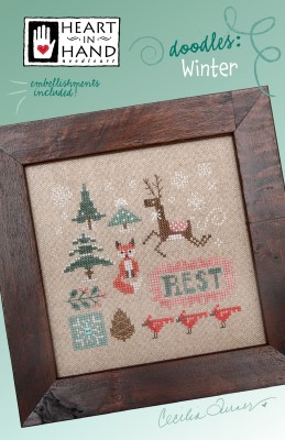 Doodles-Winter (w/ emb)-Heart In Hand Needleart-