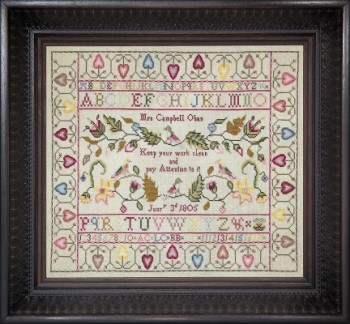 Mrs. Campbell 1805-Hands Across The Sea Samplers-