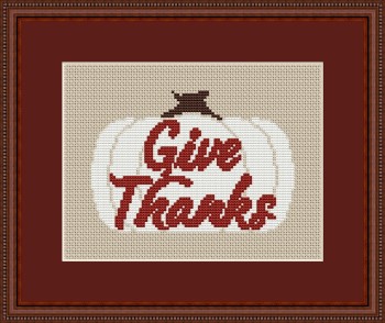 Give Thanks Pumpkin-Happiness Is Heartmade-