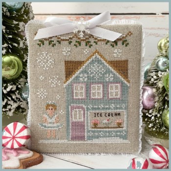 Nutcracker Village #5-Snow Queen's Ice Cream Parlor-Country Cottage Needleworks-