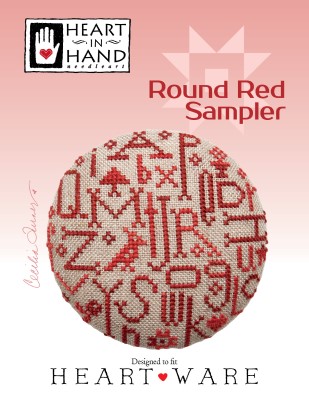 Round Red Sampler-Heart In Hand Needleart-