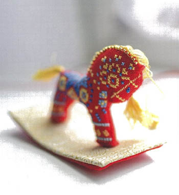 Red Rocking Horse-Cotton Pixels-