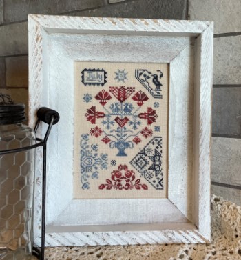 July Quaker-From The Heart Needleart-