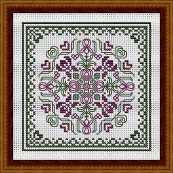 May Hearts Square With Purple Irises-Happiness Is Heartmade-