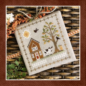 Fall On The Farm 6-With A Moo Moo Here-Little House Needleworks-