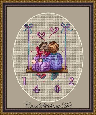 You Are My Valentine-Cross Stitching Art-