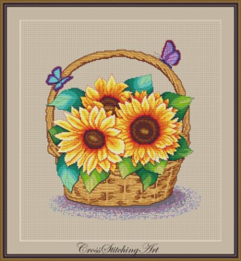 Sunny Basket-Cross Stitching Art-