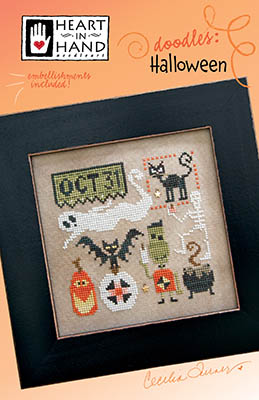 Doodles-Halloween (w/ emb)-Heart In Hand Needleart-