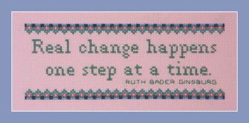 Real Change Happens-Burdhouse Stitchery-