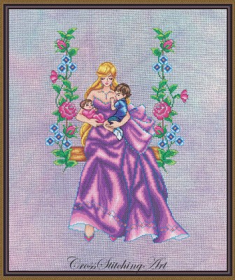 In My Arms-Cross Stitching Art-