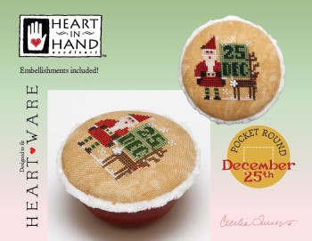 Pocket Round-December 25th-Heart In Hand Needleart-