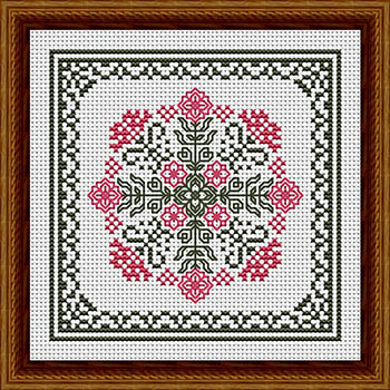 January Hearts Square With Pink Carnations-Happiness Is Heartmade-