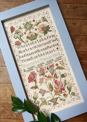 Humble Sampler-Harriet Turner 1868-Mojo Stitches-