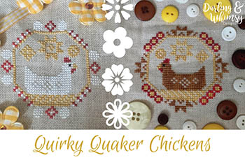 Quirky Quaker-Chickens-Darling & Whimsy Designs-